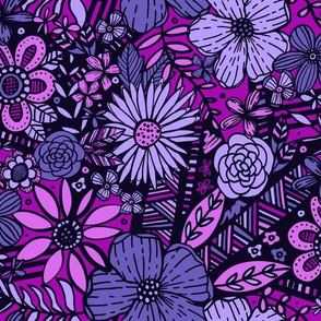 Floral Frenzy (Purples)