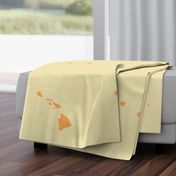 Hawaiian Islands silhouette - FQ panel, creamsicle