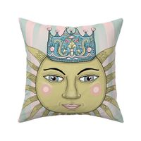 Rococo lite:  The Sun King, jumbo large scale, pink green mint blue yellow gold black white pastel pastels Victorian