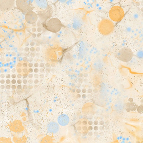 Watercolor Collage Gold Blue Brown