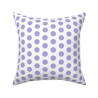 Large lilac polka dots on white - 1 inch polkadots