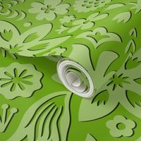 Paper Cut Floral Spring Green (large)