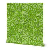 Paper Cut Floral Spring Green (large)