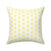 Large yellow polkadots on white - 1 inch polkadots