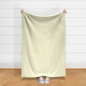 Large yellow polkadots on white - 1 inch polkadots