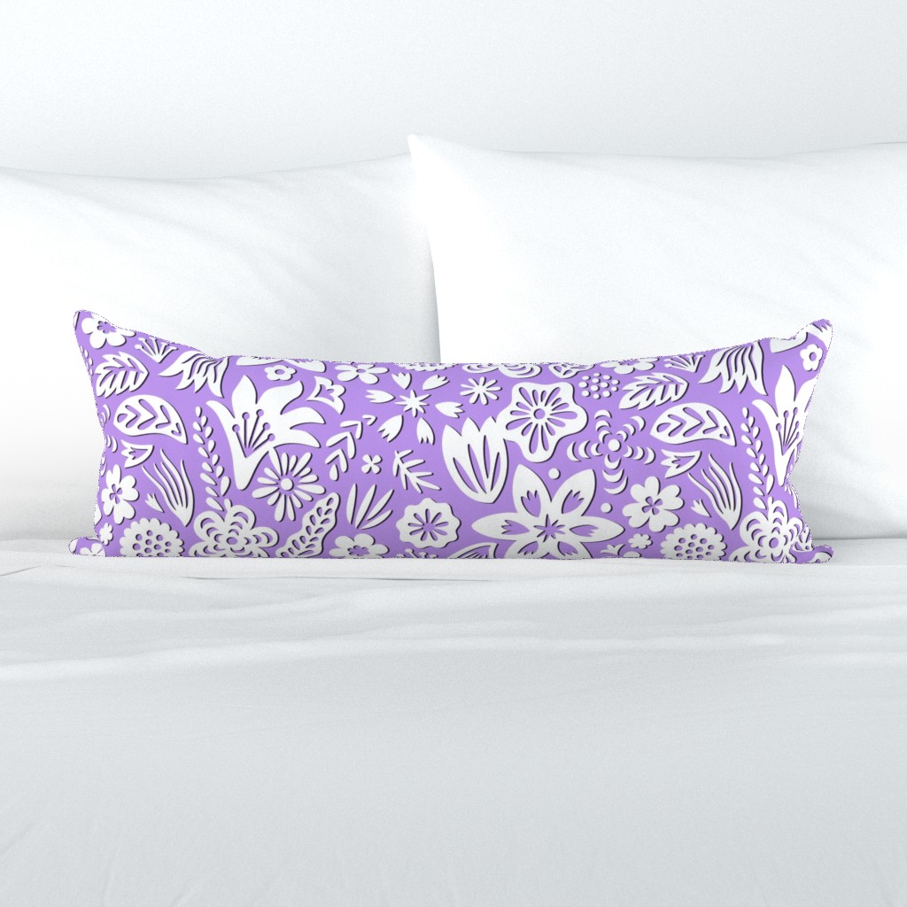 Paper Cut Floral Lilac large