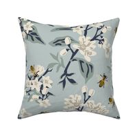 Flowers & Bees  ONLY - Jumbo - Blue