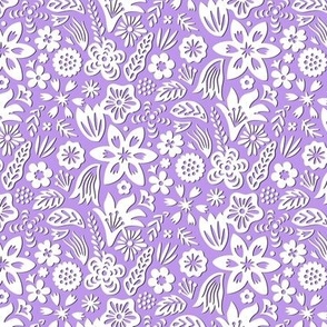 Paper Cut Floral Lilac small
