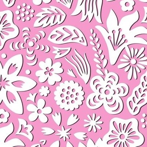Paper Cut Floral Pink medium