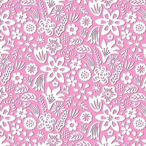 Paper Cut Floral Pink small