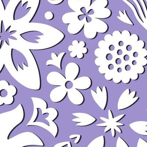 Paper Cut Floral Lavender large