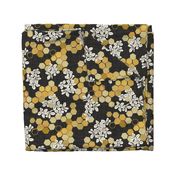 Honeycomb & Flowers - Large - Black