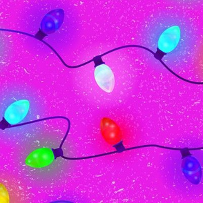 Holiday Lights on Electric Pink by ArtfulFreddy