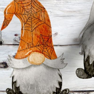 Halloween Gnomes on Shiplap - large scale