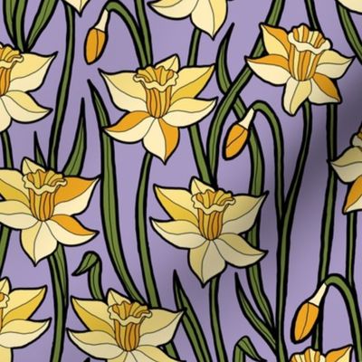 Daffodils on Lavender, Jumbo