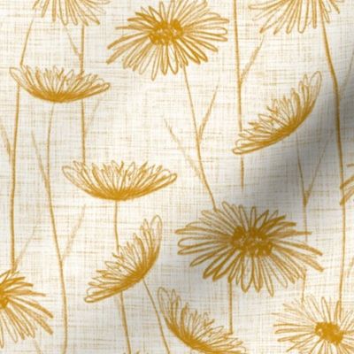 Everlasting Spring - Freehand Paper Daisies - Gold