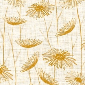 Everlasting Spring - Freehand Paper Daisies - Gold