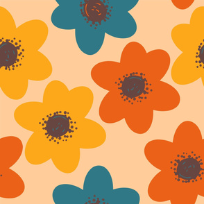 orange 70s flowwer