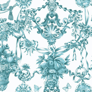 happy rococo monochrome turquoise