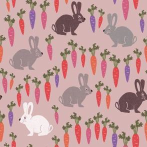 Grey Bunny Fabric, Wallpaper and Home Decor | Spoonflower