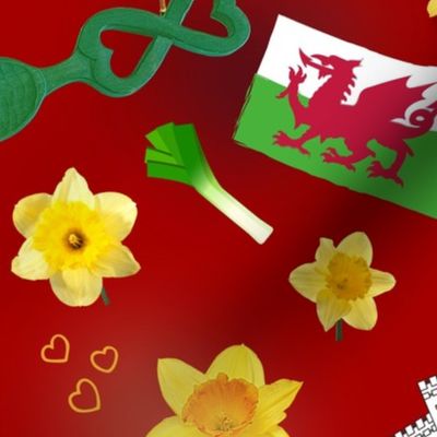 Wales Daffodils and Dragons
