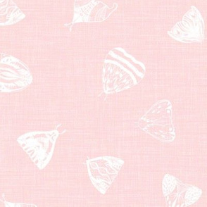 Everlasting Spring - Scattered Moths - Pink & White