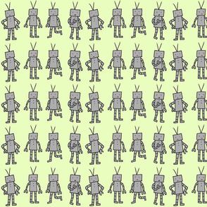 Robots with Green Background
