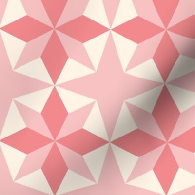 Pink star quilt