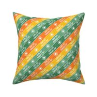 suns out tongues out - fun summer dog fabric - green/yellow - LAD21