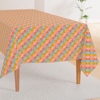 suns out tongues out - fun summer dog fabric - sunset - LAD21