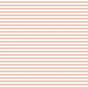 Small Peach Blush Bengal Stripe Pattern Horizontal in White