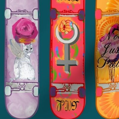 Girl Power Skateboard wall