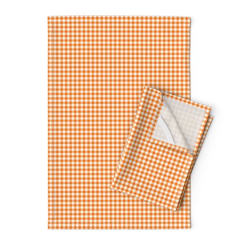 small orange white buffalo plaid