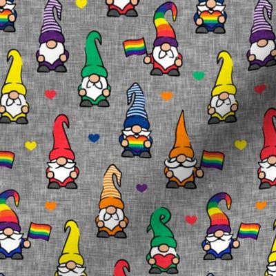 Pride Gnomes - Gay Pride Rainbow LGBTQ - grey - LAD21