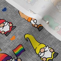 Pride Gnomes - Gay Pride Rainbow LGBTQ - grey - LAD21