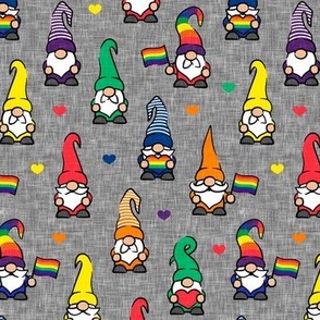 Pride Gnomes - Gay Pride Rainbow LGBTQ - grey - LAD21