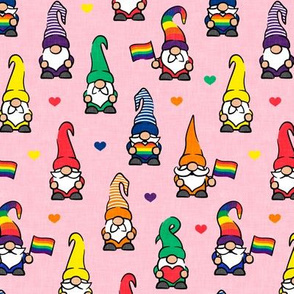 Pride Gnomes - Gay Pride Rainbow LGBTQ - pink - LAD21