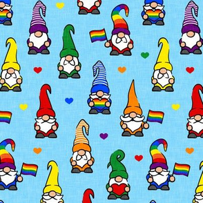 Pride Gnomes - Gay Pride Rainbow LGBTQ - blue - LAD21