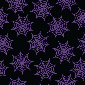 Pastel Goth Spider Web Purple - L