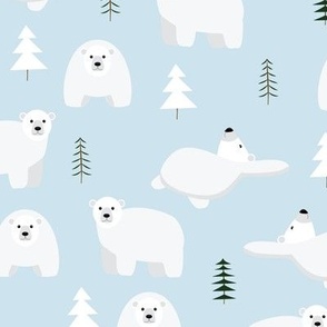 Cute Polar Bear Winter Animals 