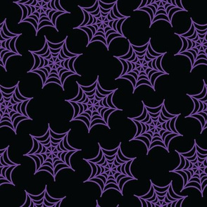 Pastel Goth Spider Web Purple - L