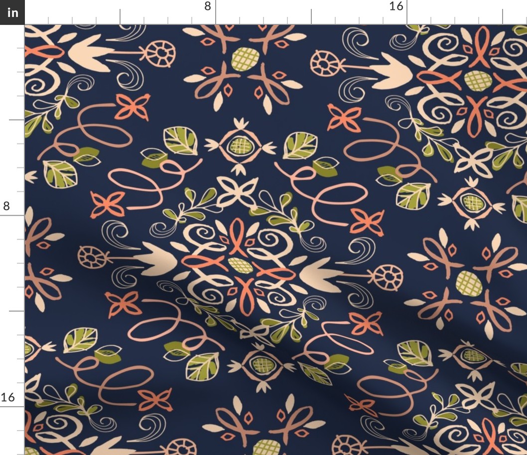 Rococo Navy - Large