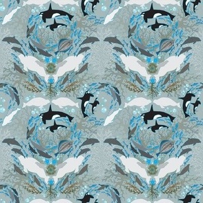 Oceans of Wonder Damask 4x4 