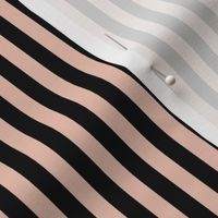 Peach Blush Bengal Stripe Pattern Vertical in Black
