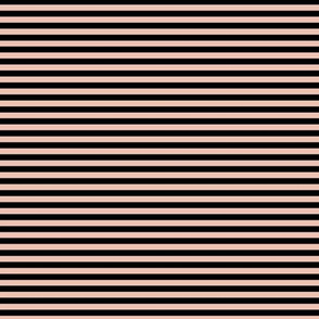 Small Peach Blush Bengal Stripe Pattern Horizontal in Black