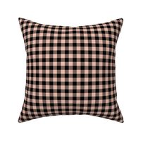 Gingham Pattern - Peach Blush and Black