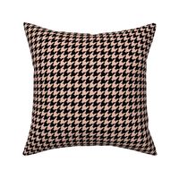 Houndstooth Pattern - Peach Blush and Black