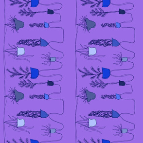 Wall o' Plants Purple Tea Towel