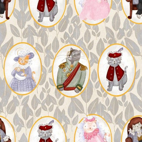 18th century kitties gray