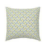 Going with The Flow Nautical Fish Polkadots in Blue and Yellow - Small Scale